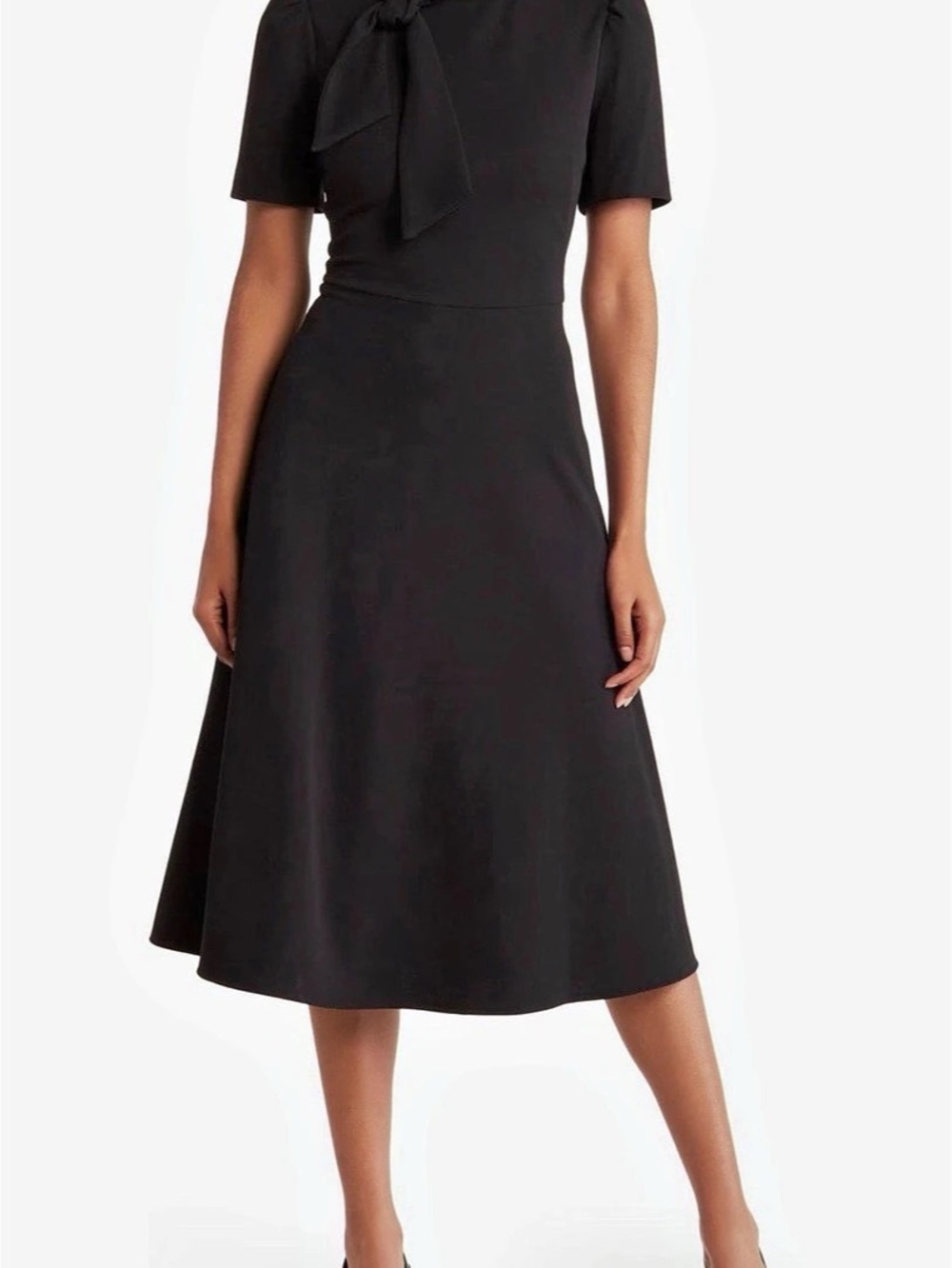 Maggy London Tabitha Black Midi Dress Size 2 NWT